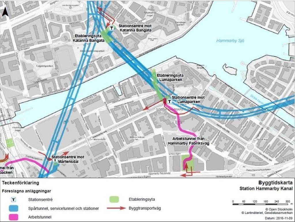Tunnelbana till Hammarby Sjöstad