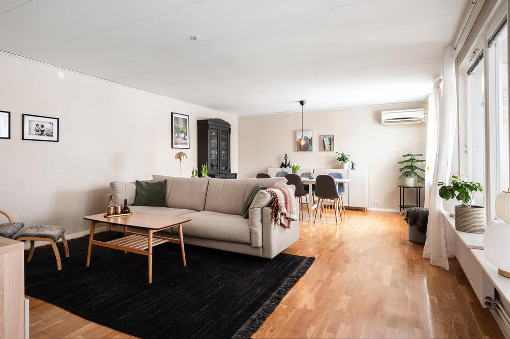 Ljust och fint vardagsrum