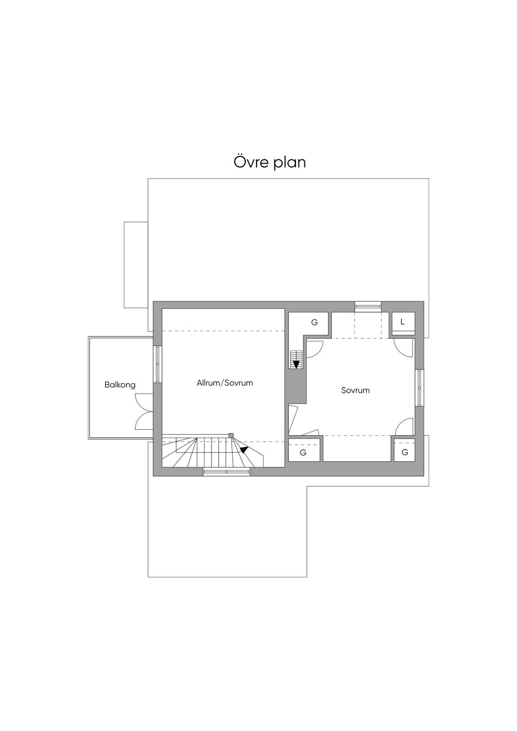 Planlösning övre plan