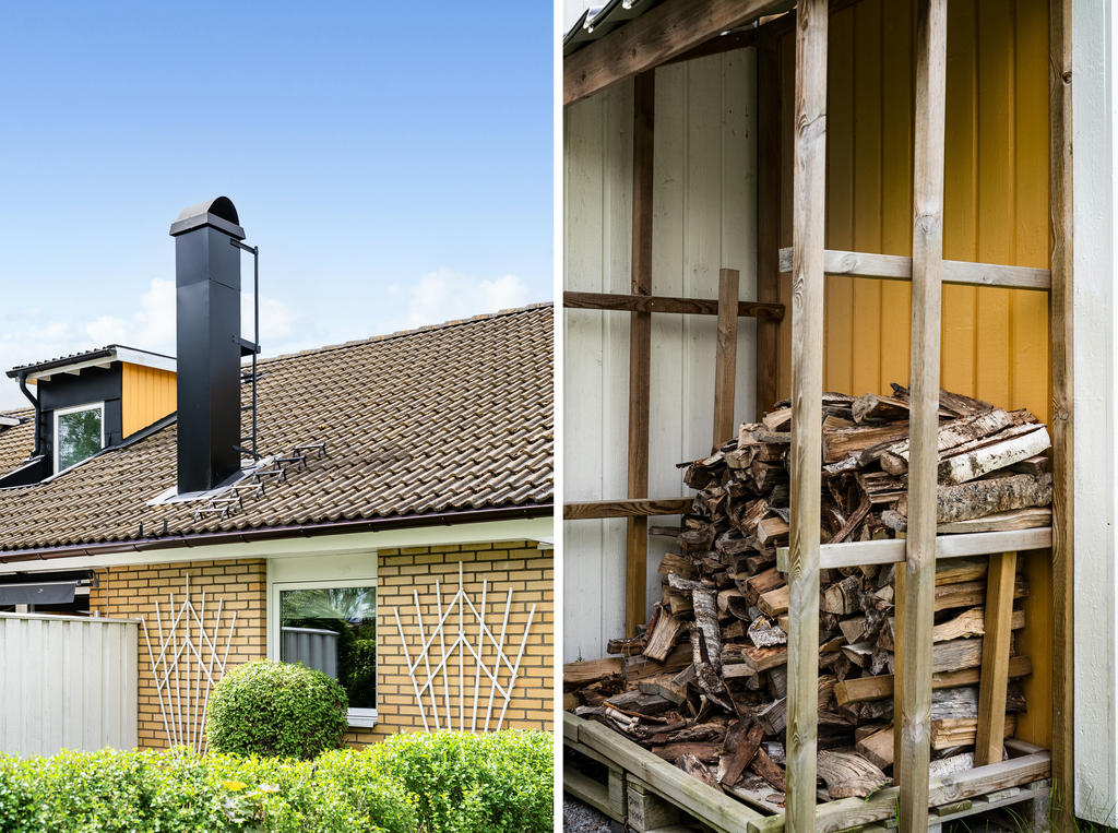 Kamin installerat i huset