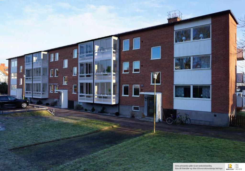 Förhandsbild på fasadförändring efter balkongbyte 