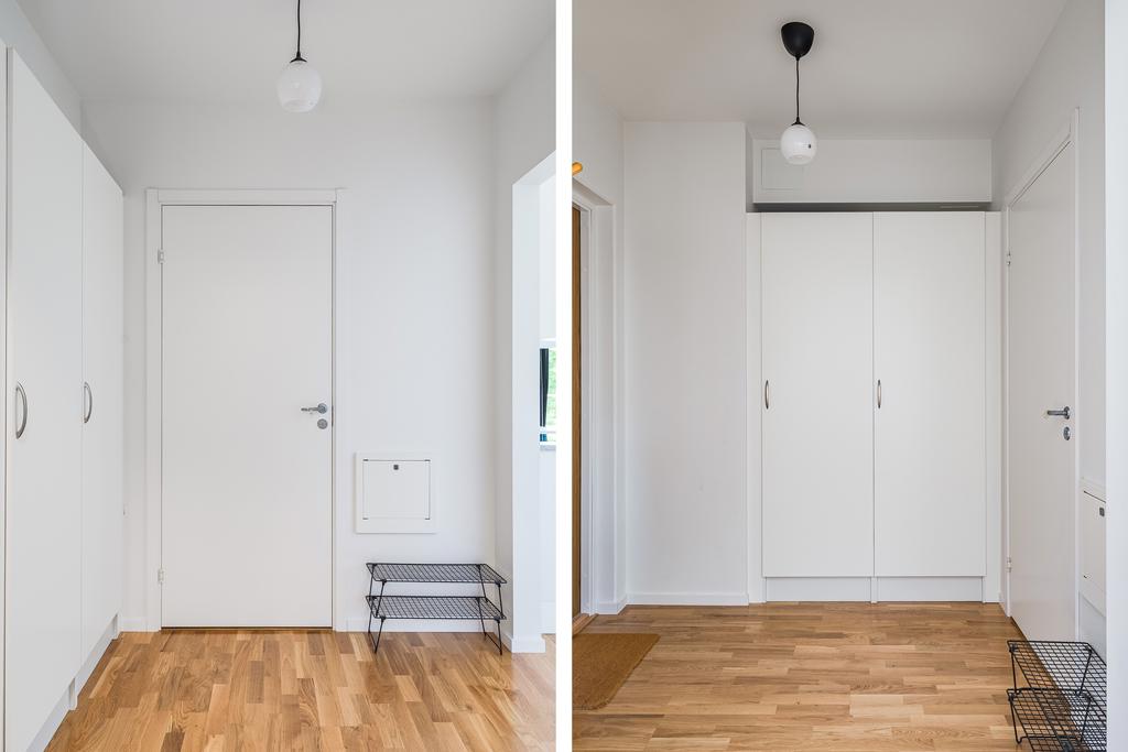 Entréhall med förvaringsmöjligheter