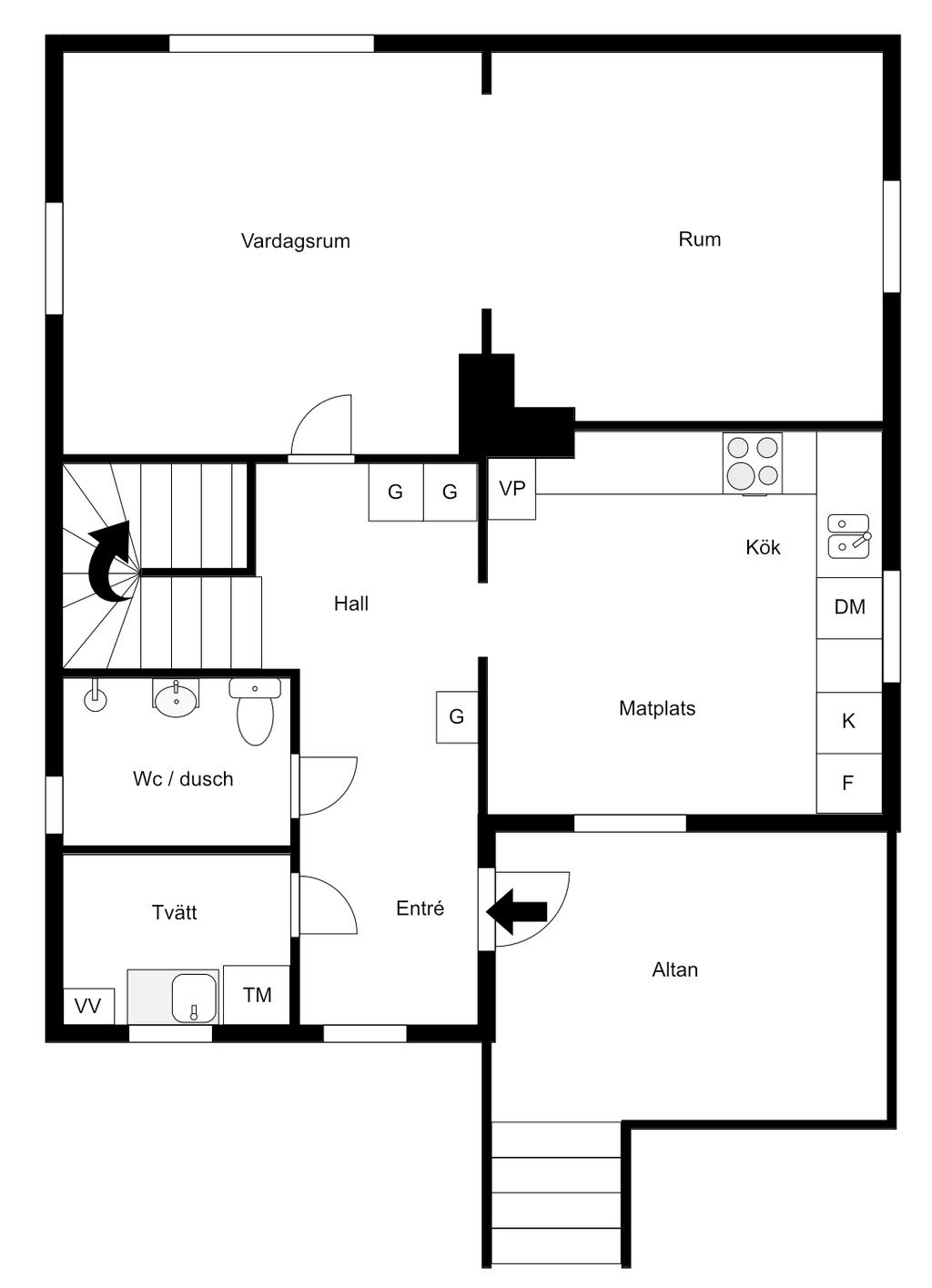 Planlösning entréplan