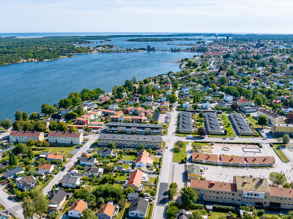 Flygvy över området