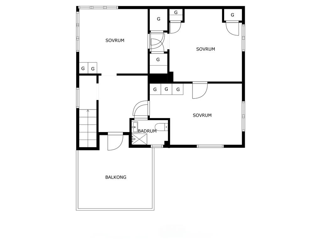 Planritning ovanplan