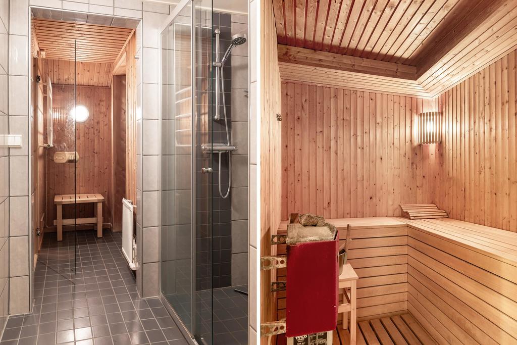 Dusch och bastu är skönt efter löprundan vintertid. På sommaren kanske du hellre väljer poolen?