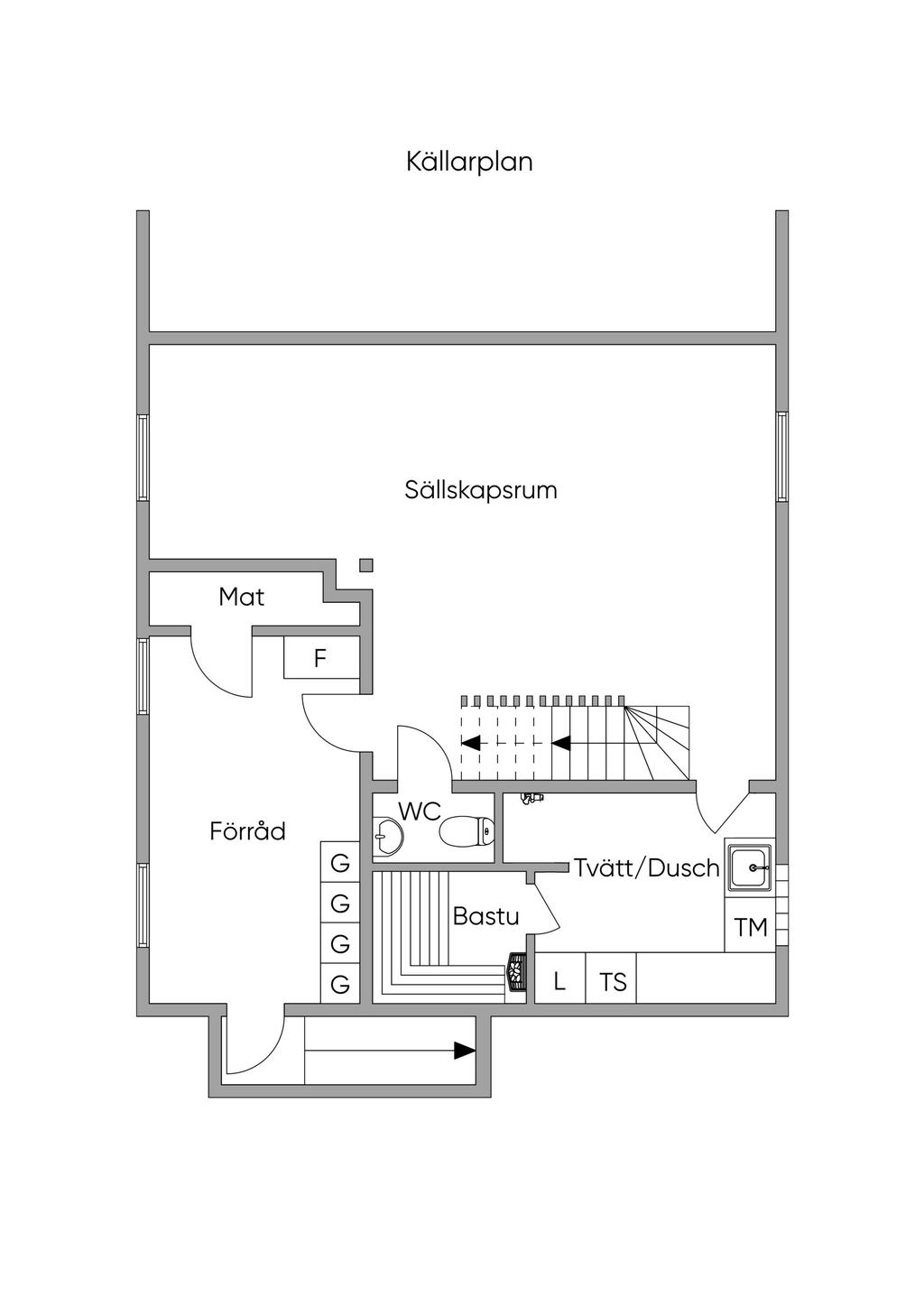 Källare, skiss