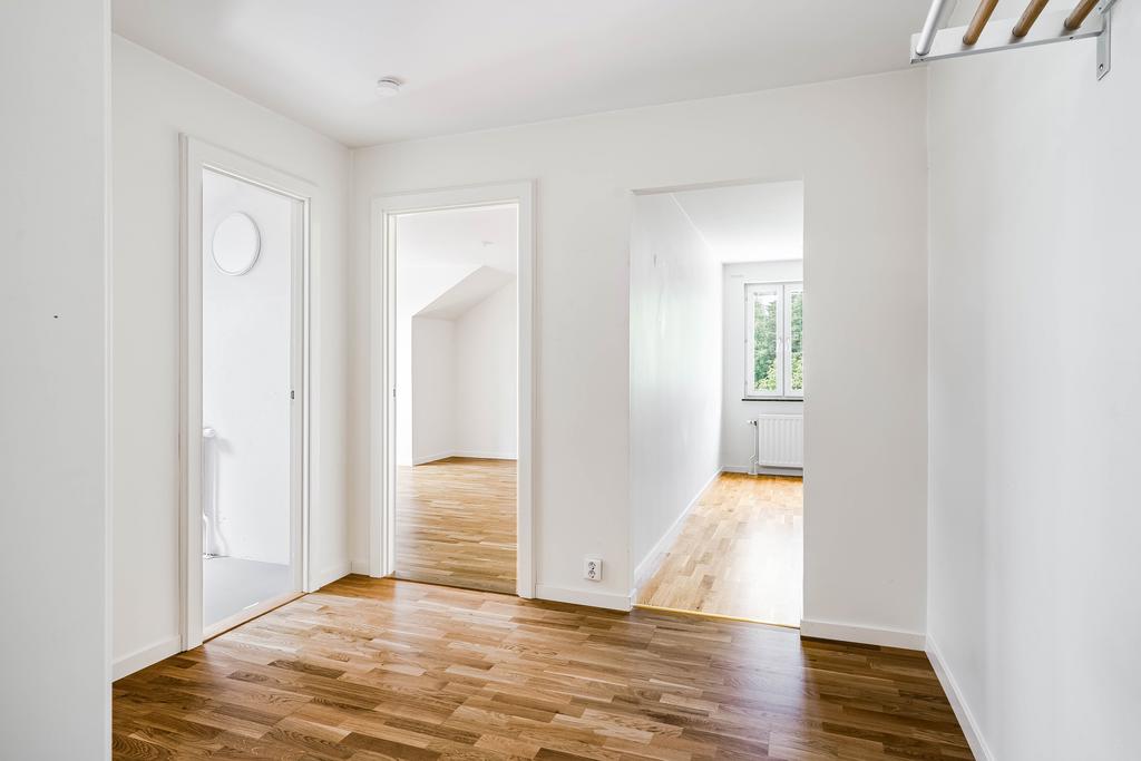 Access till samtliga rum från bostadens hall