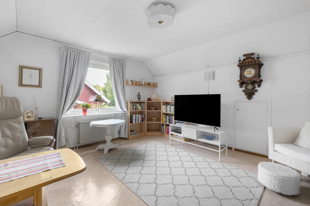 Stort sovrum på övre plan