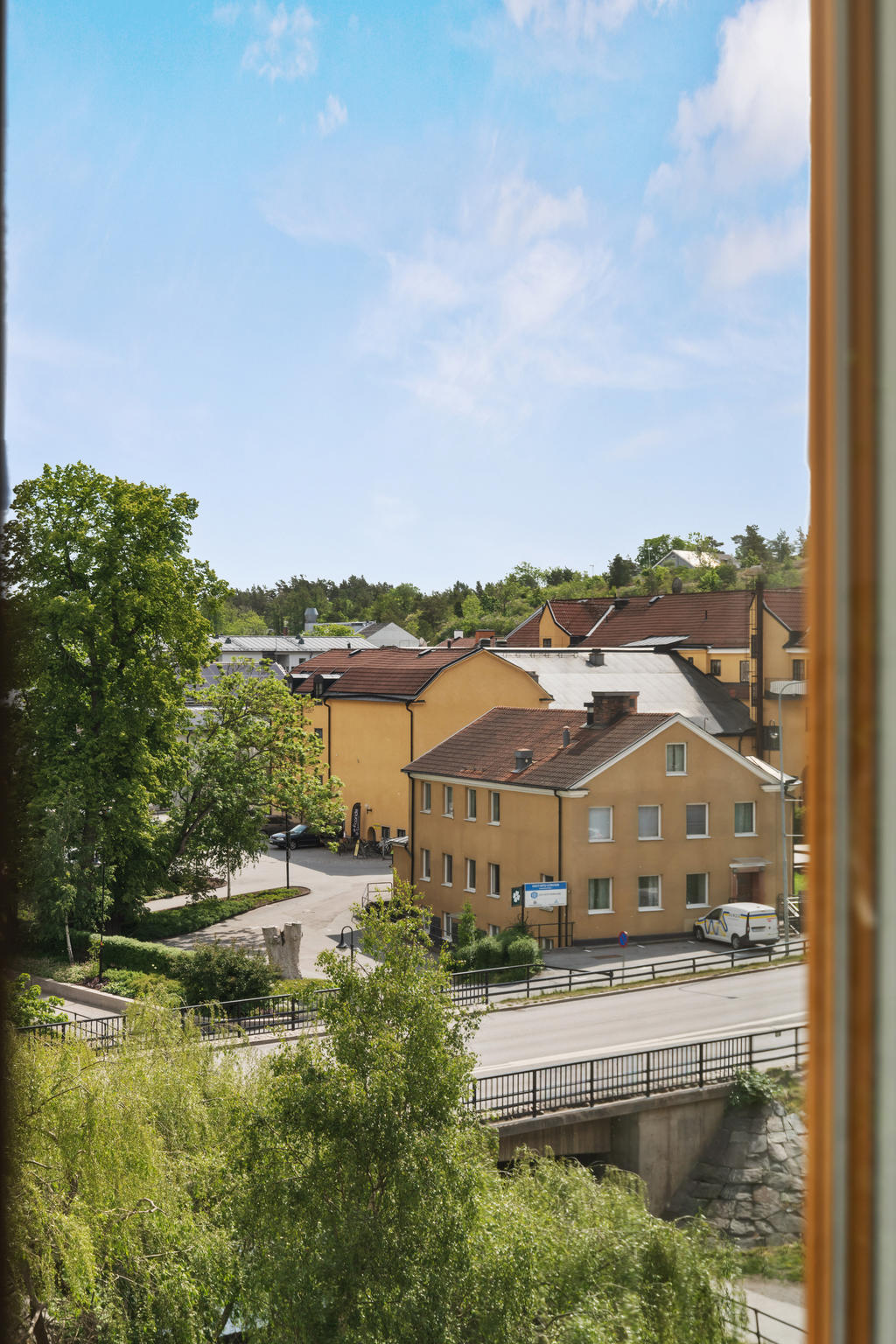 Utsikt mot Norrtälje från köket