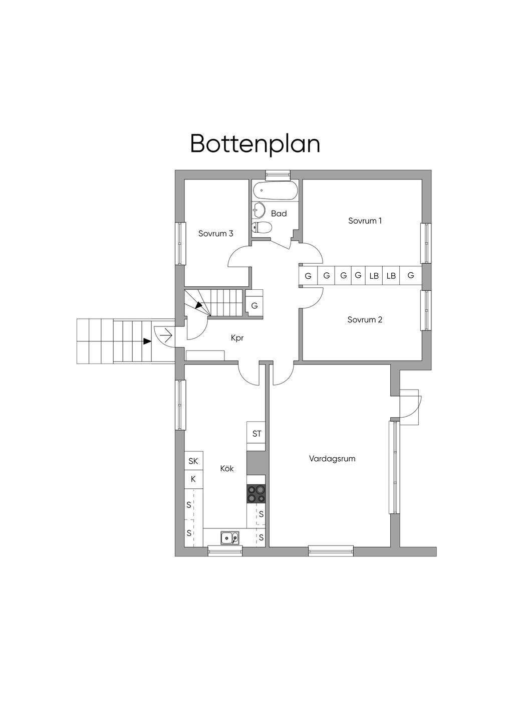Planlösning entréplan