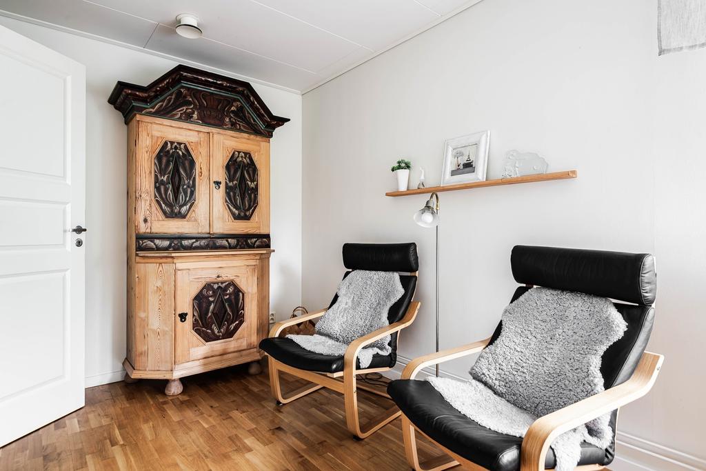 Idag används sovrummet som kontor. 