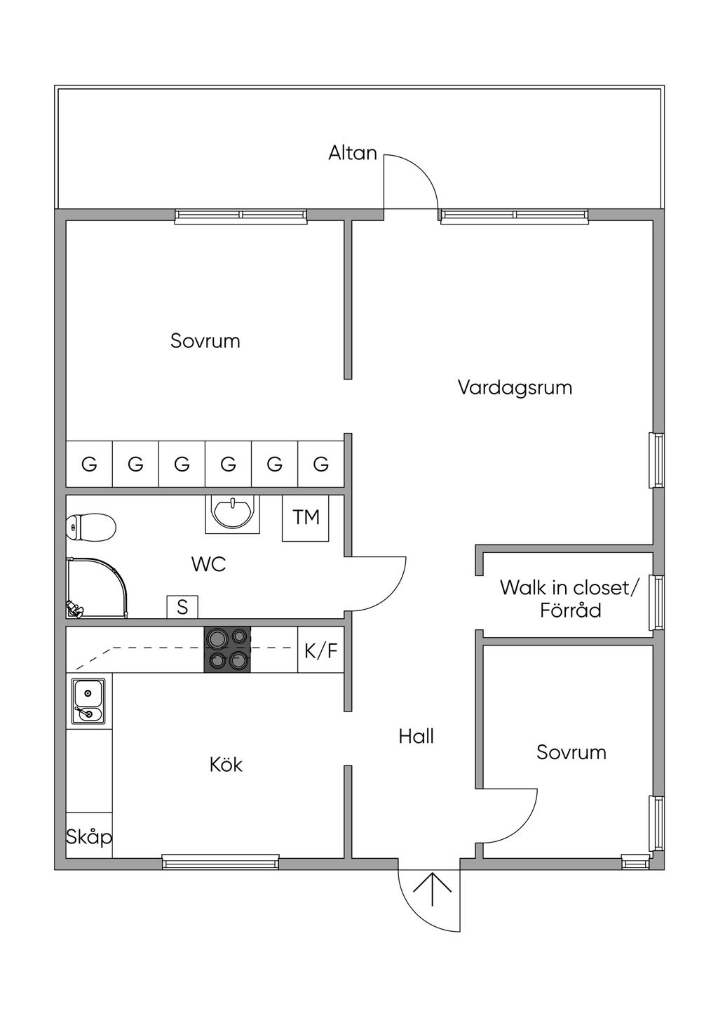 Planlösning.