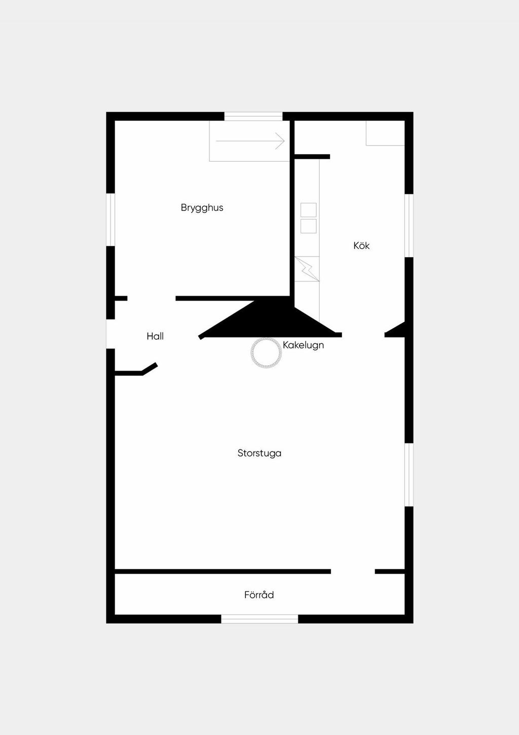Planlösning torpet