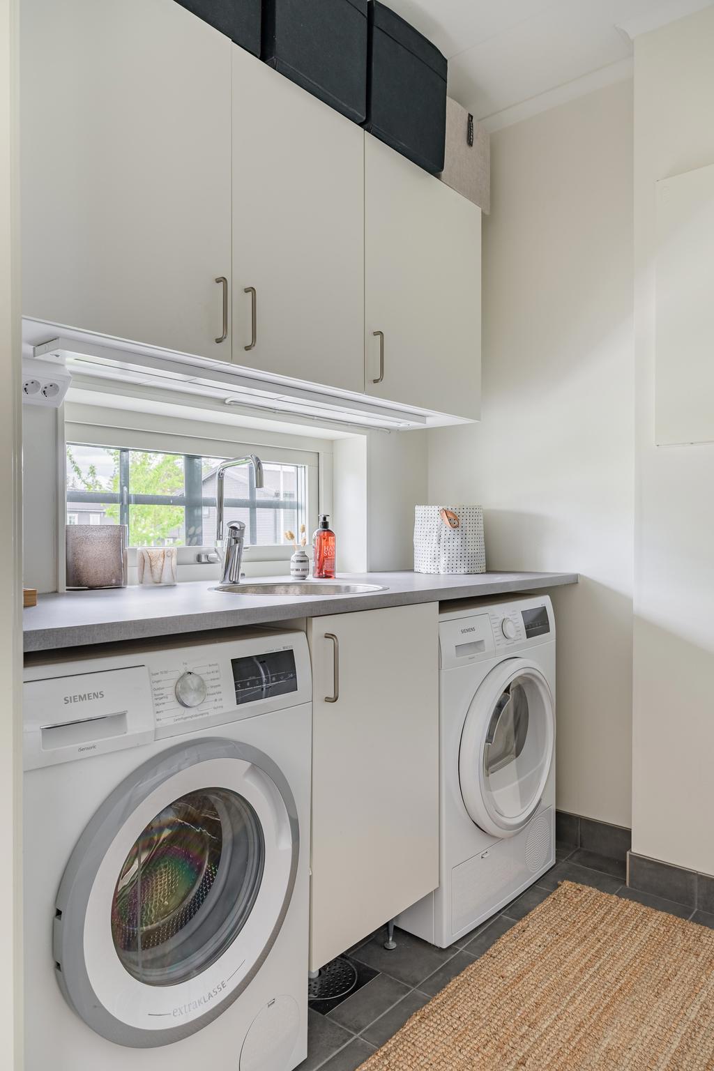 Tvättstuga i anslutning till hallen