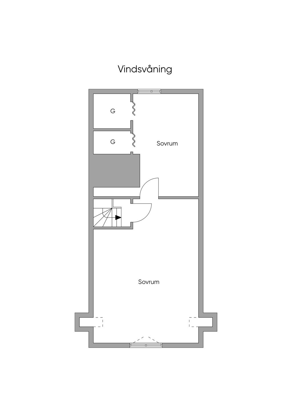 Planlösning vindsvåning