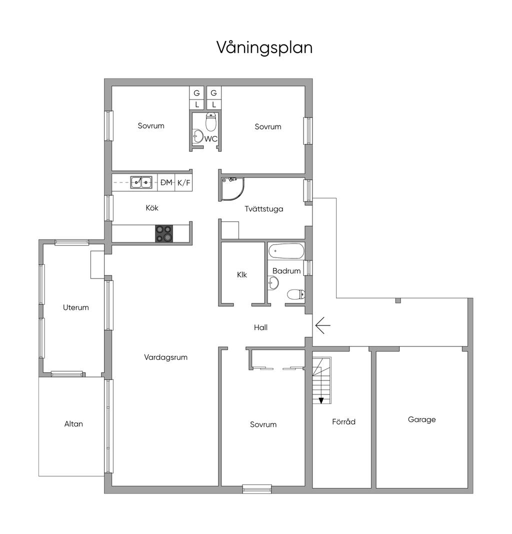 Planlösning entréplan 