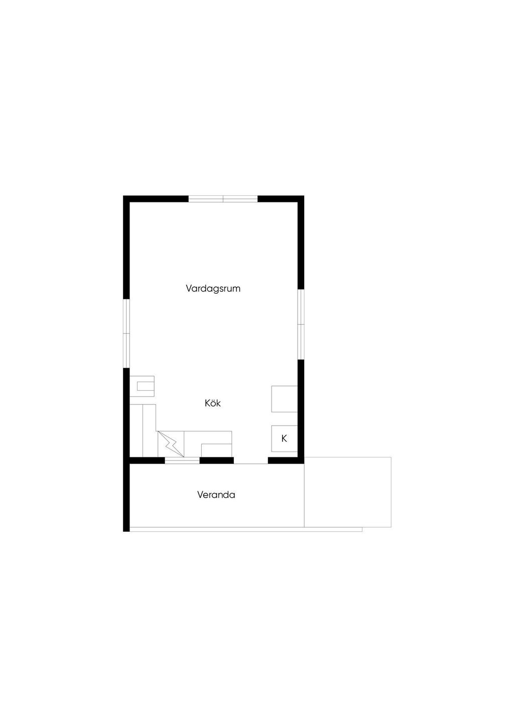 Planritning, boningshus