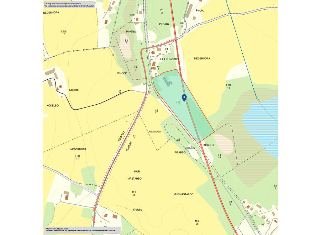 Fastighetskarta Pingbo 11