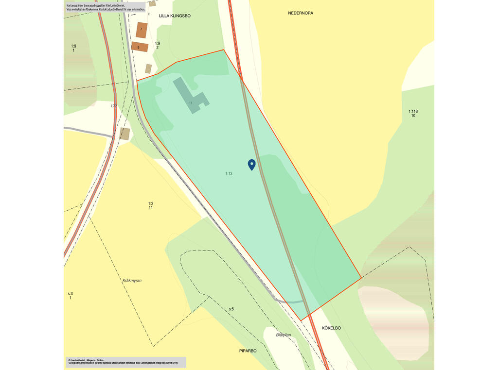 Fastighetskarta Pingbo 11