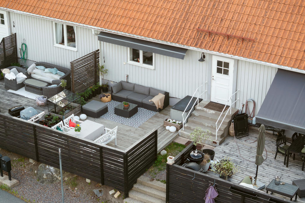 En egen uteplats som många drömmer om.