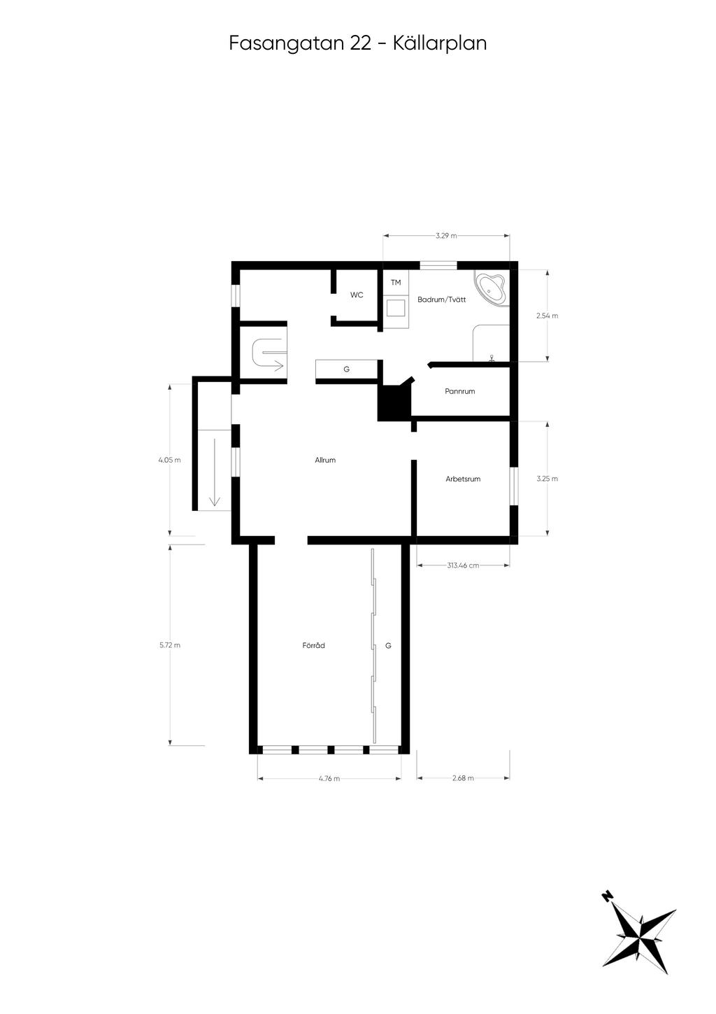 Planritning källarplan