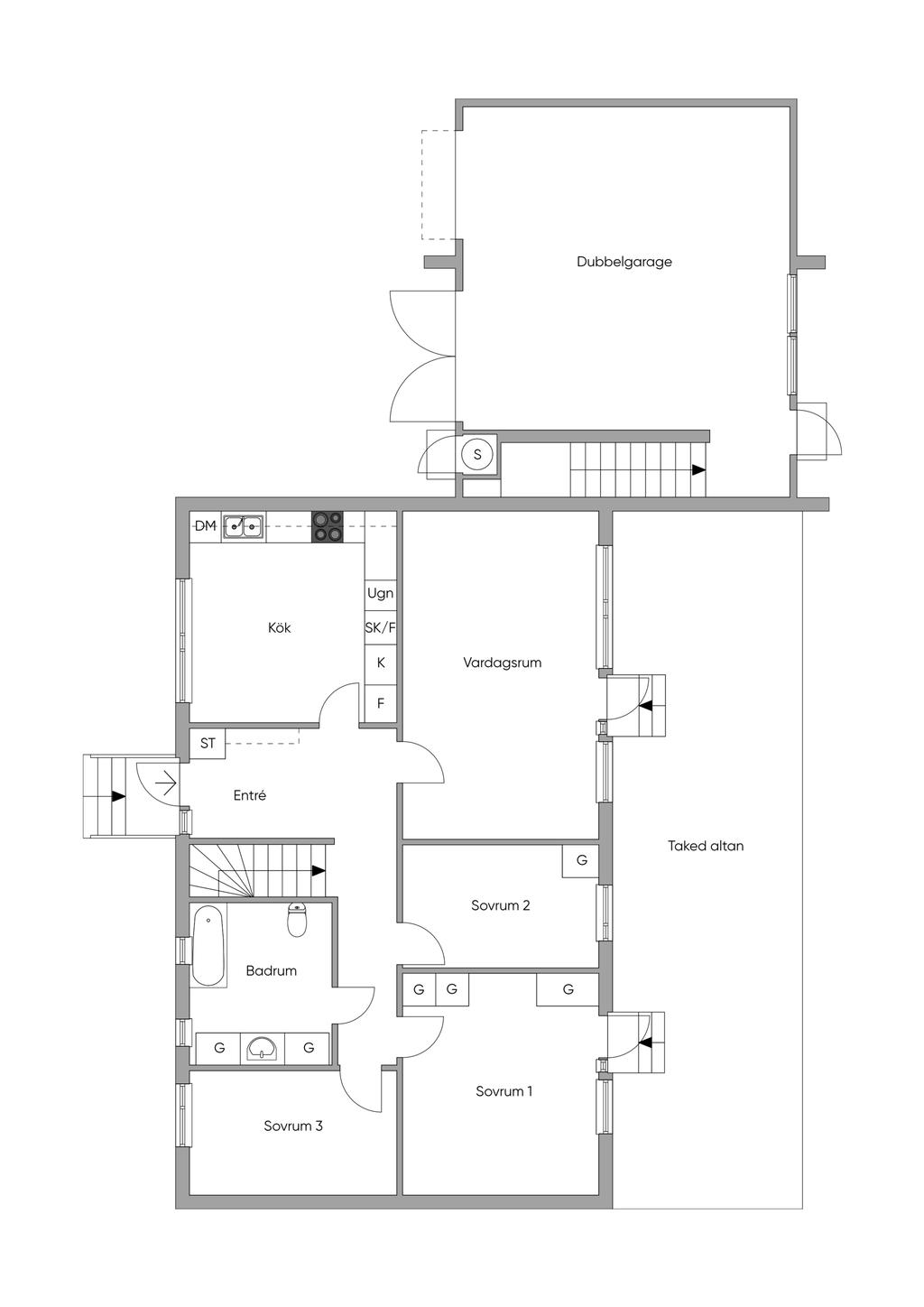 Planritning entréplan