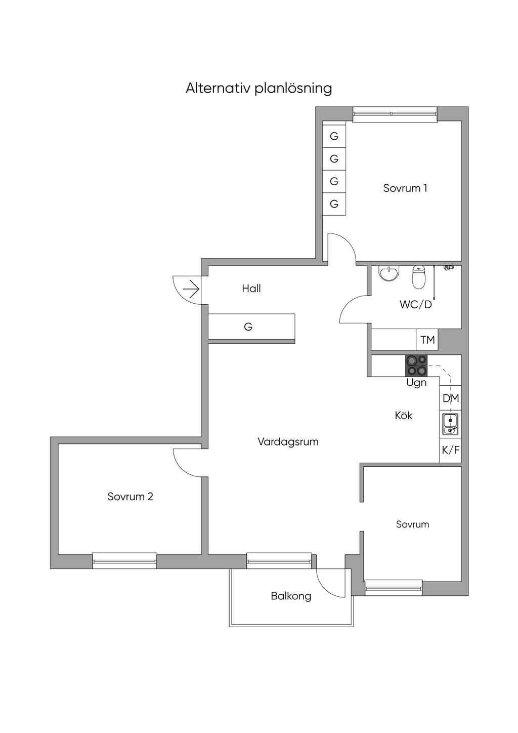 Alternativ planlösning