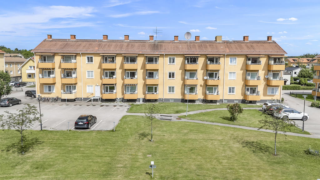 Balkong sida med parkeringar