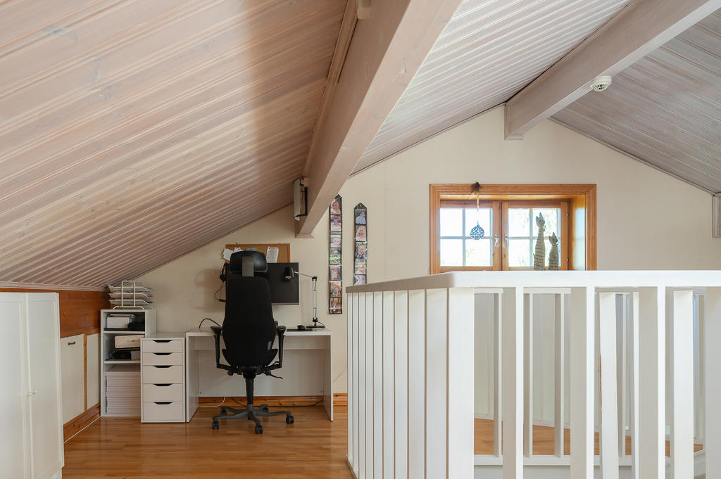 Loftet med arbetshörna