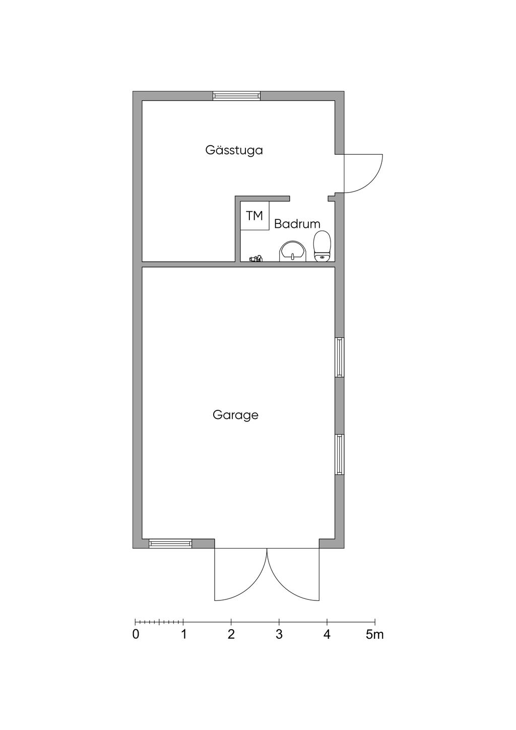 Garage och gäststuga