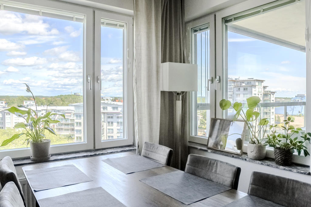Matplats med fin utsikt