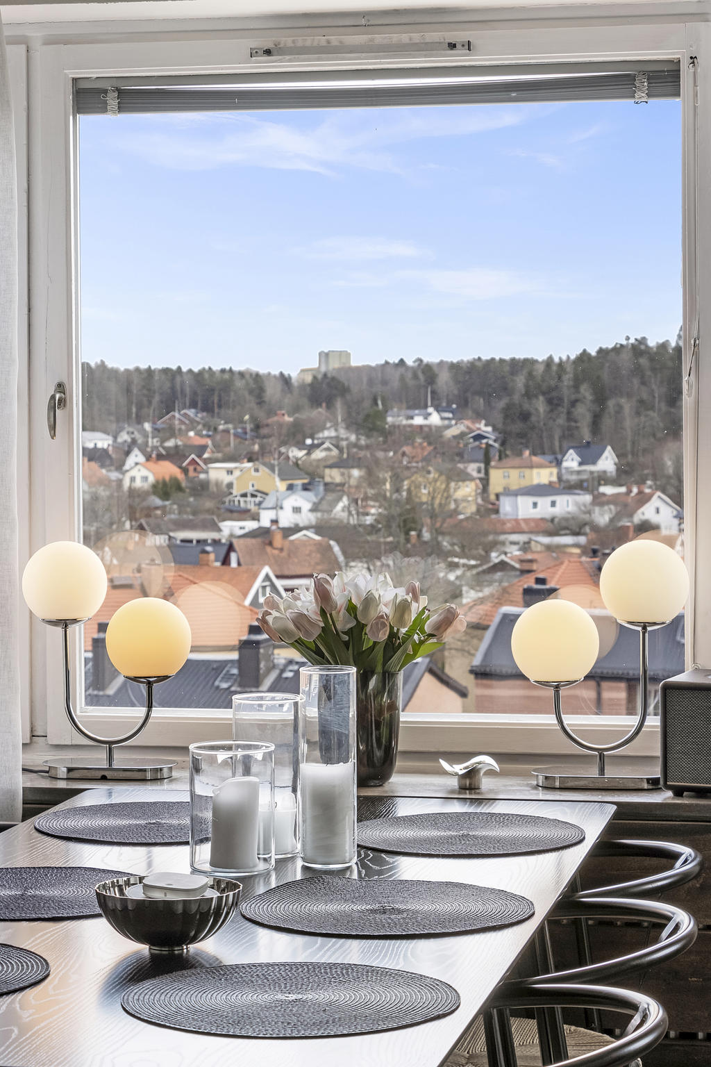 Matplats med trevlig utsikt 