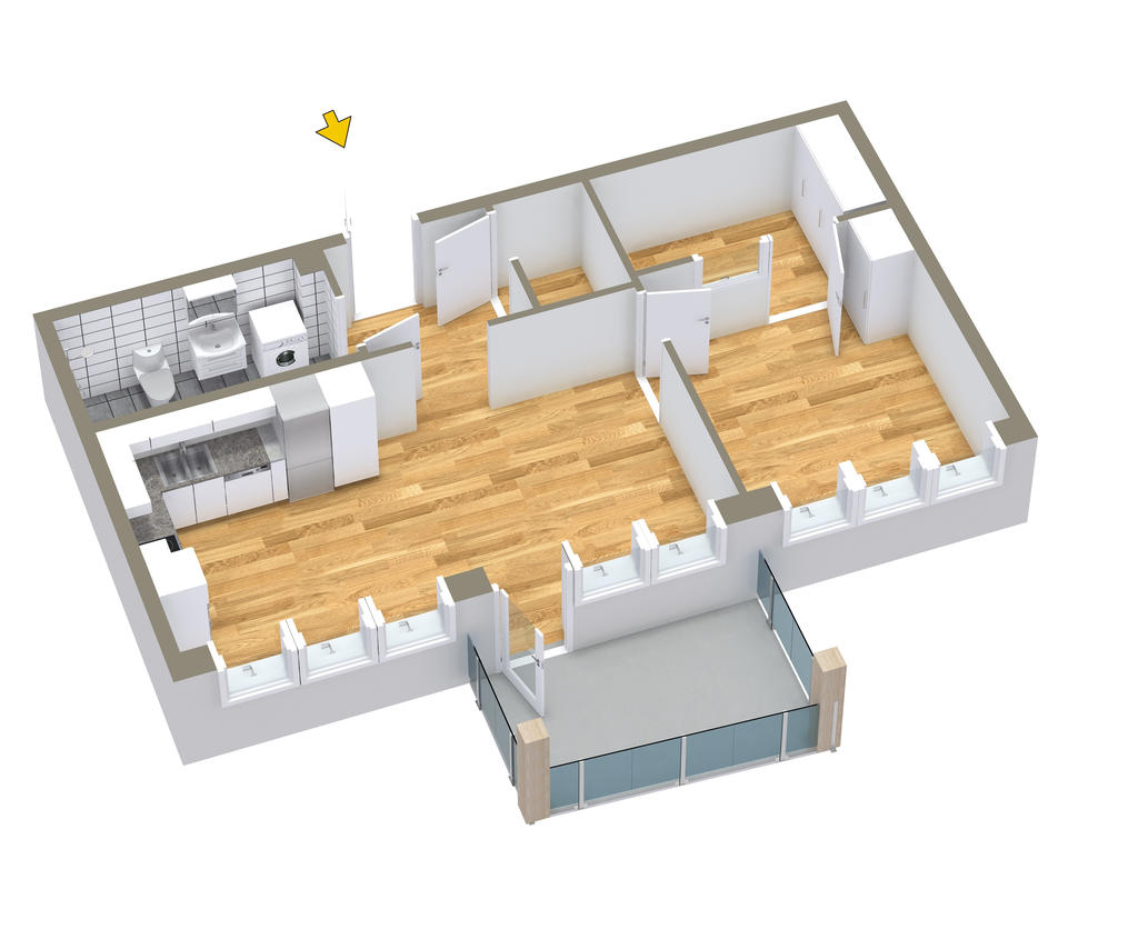 Planlösning 2 rok 58,9 kvm