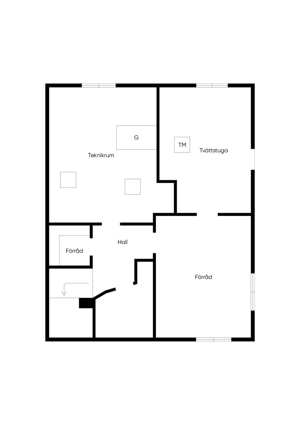 Planlösning källarplan
