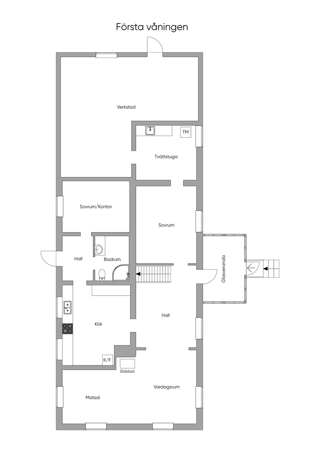 Planlösning vån 1