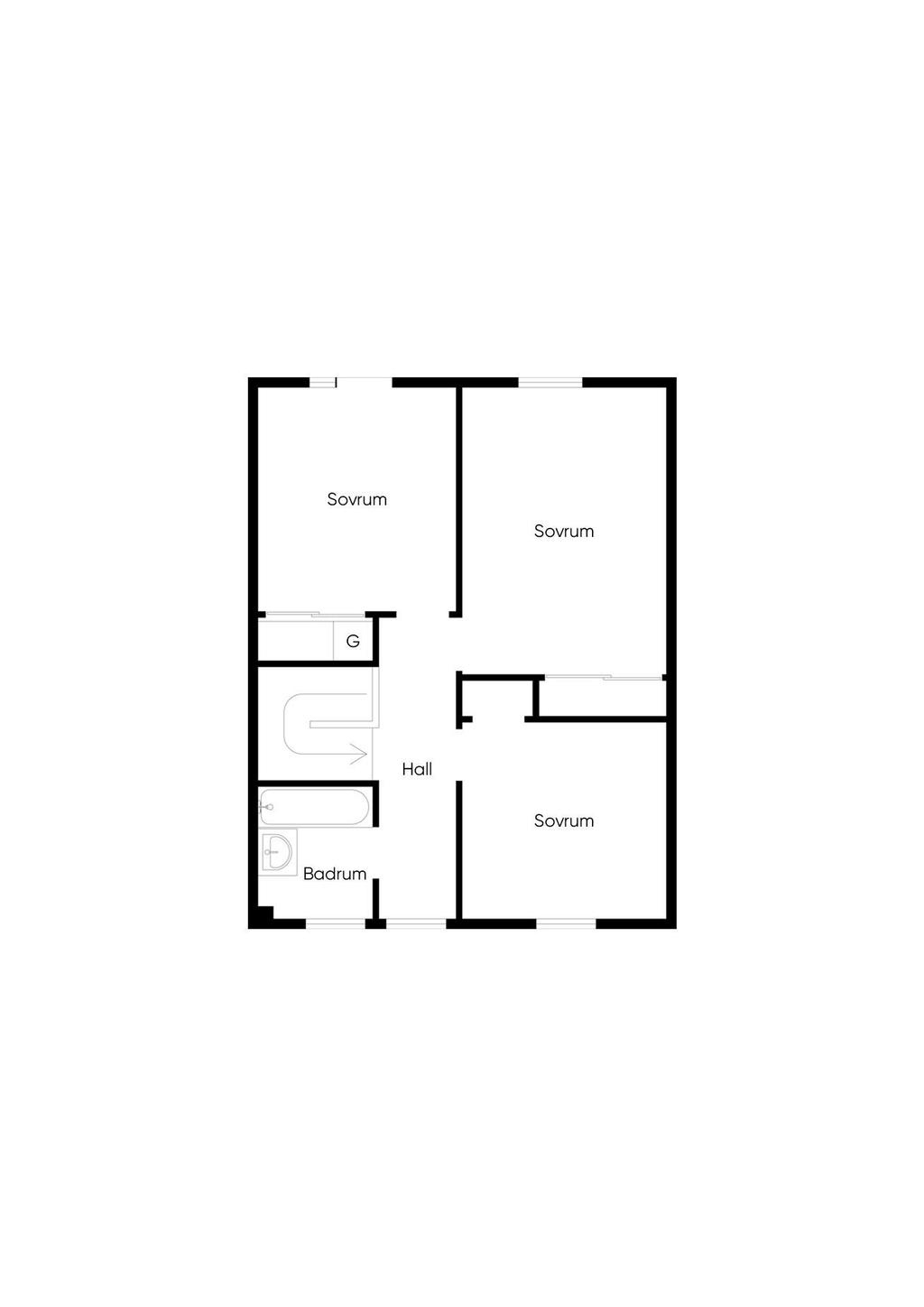 Planritning övre plan