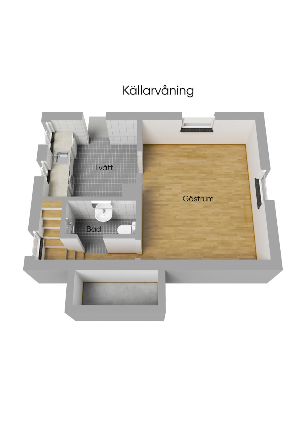 Källarvåning 3D