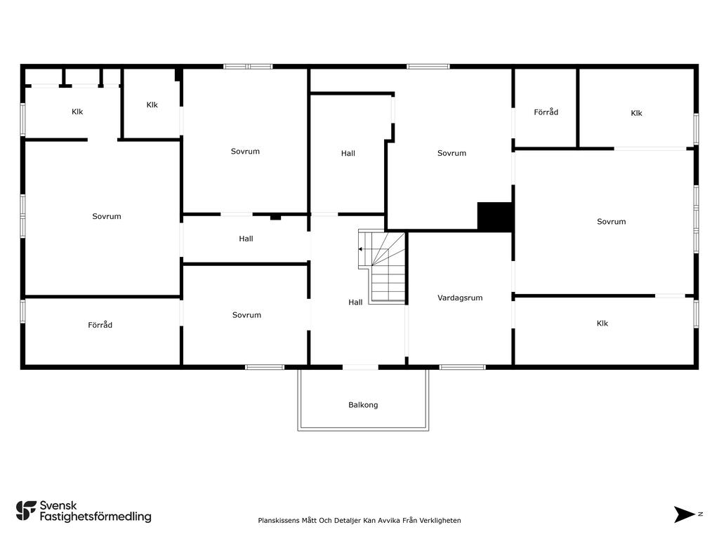 Planritning övre plan