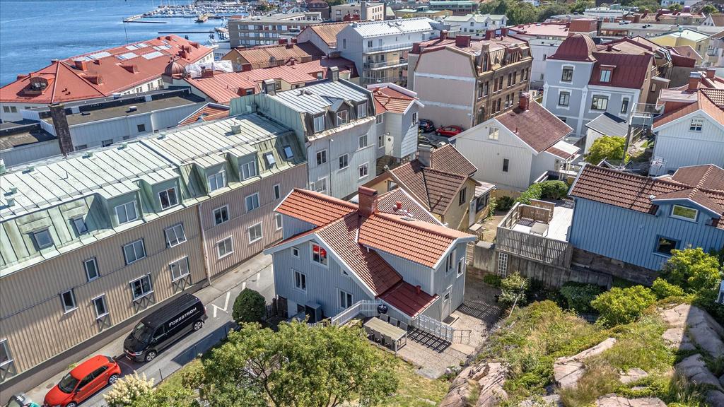 Vy över gatan och fastigheten 