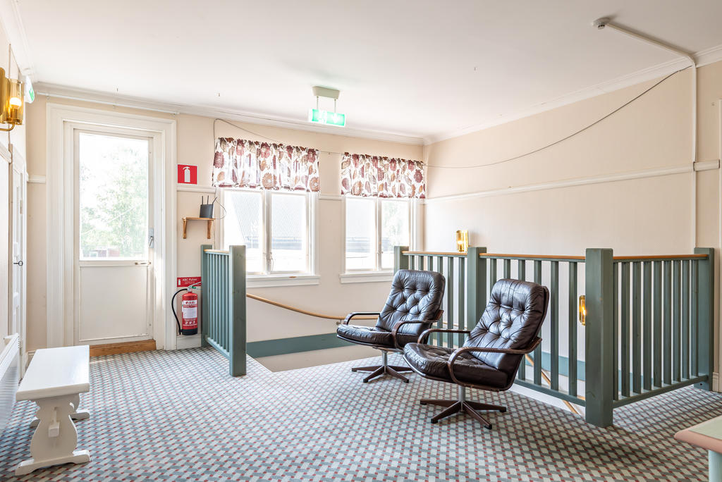 Här når du ut till balkongen. 