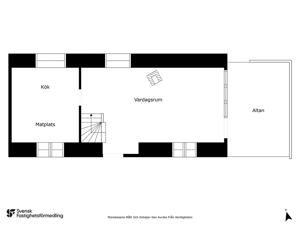 Planritning första plan "Hönshuset"