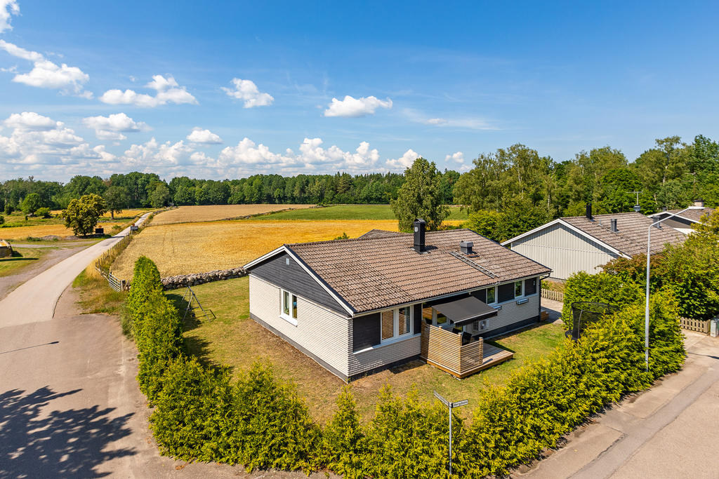 Fantastisk utsikt över åkrar och fält