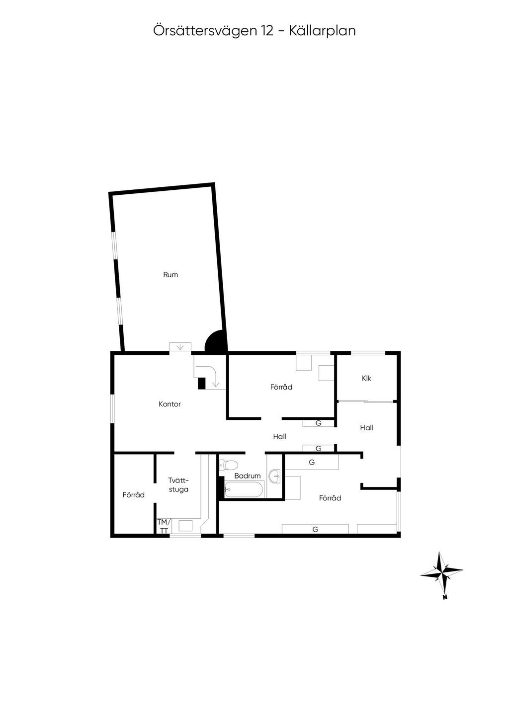 Planritning källarplan