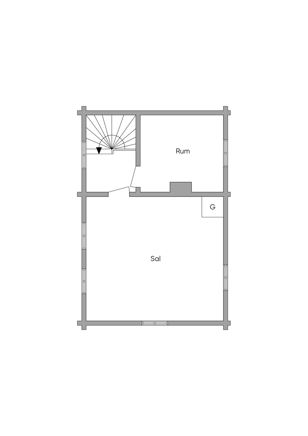 Torpet, övre plan