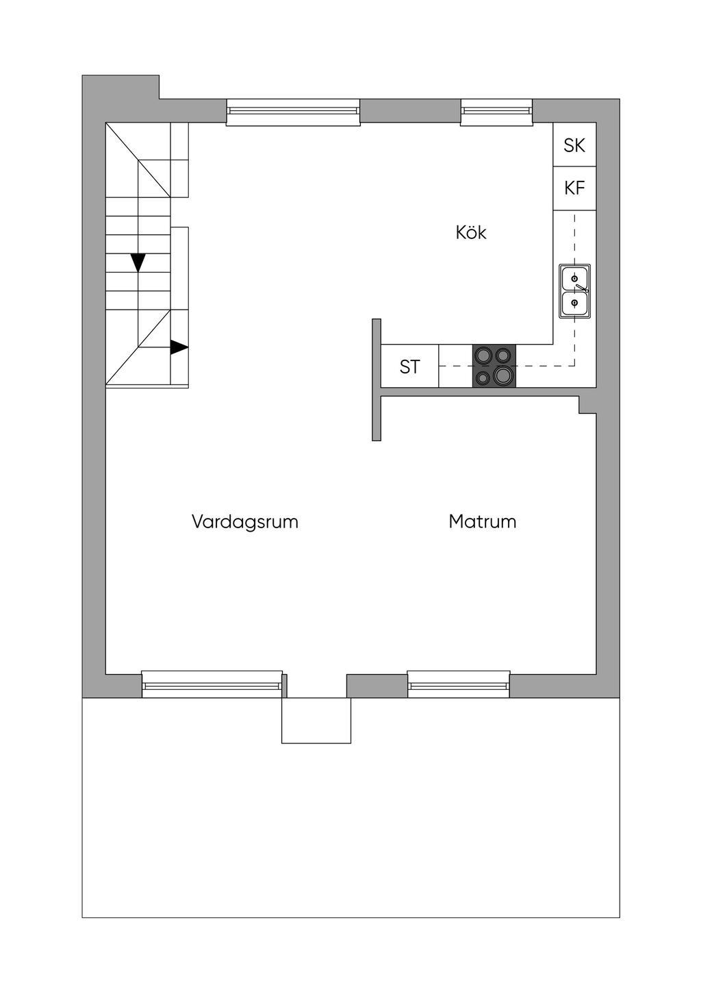 Mellanplan med sociala ytor