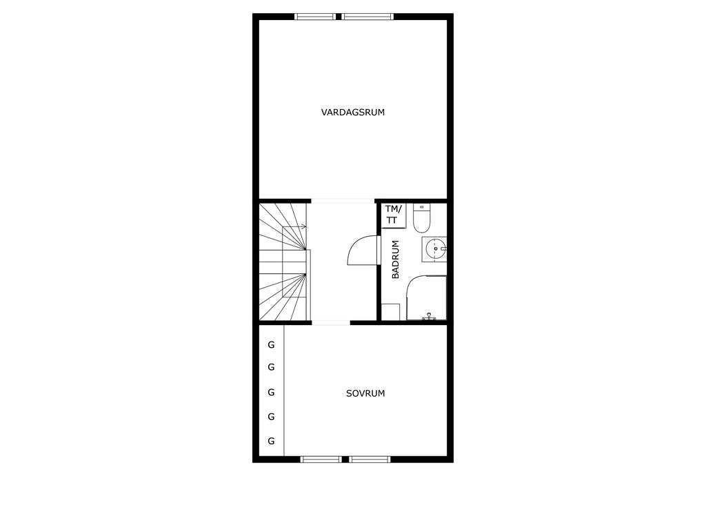 Planlösning ovanplan