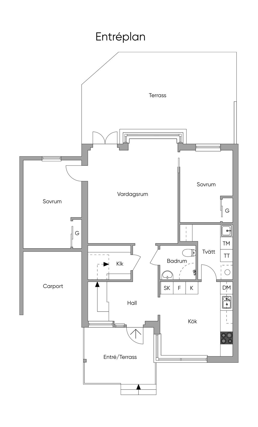 Planritning entréplan 