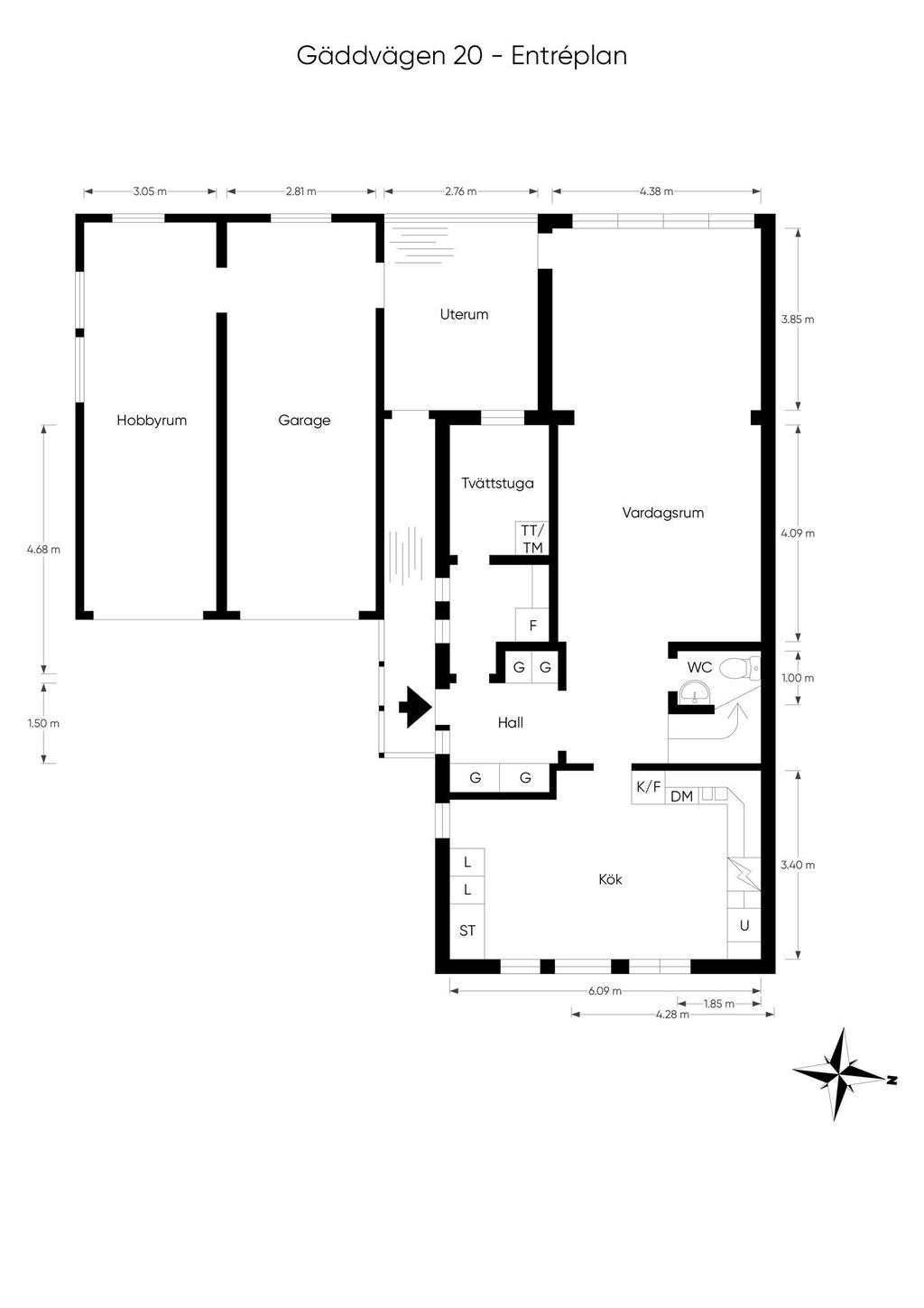 Planritning entréplan
