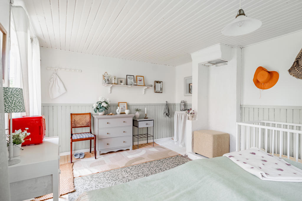 Gästhus.
Vatten ej inkopplat i handfatet idag.